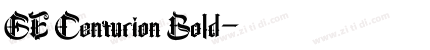 GE Centurion Bold字体转换